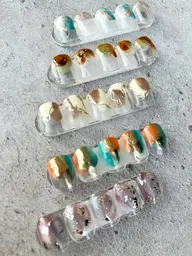 ❤︎4月ご新規様限定❤︎🌈ぬりかけデザインネイル🎨サンプル24種の中からデザインをお選びいただきます｡:+*.