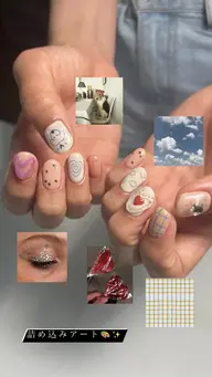 ✴︎Private nail salon✴︎オフなし/ハンド持ち込みデザイン6500円！✨時間内アートし放題✨