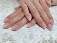 【Hand】【新規ソフトジェルオフ無料】クリアベースカラーフレンチ¥3900