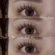 流行りの束感まつげ✨💙ワンホンエクステ+パーマ💙まつげパーマ+フラットマットラッシュ60本