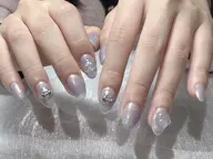 SNS映えデザイン♪ワンカラー&パーツ4本(ハート/リボン/蝶)