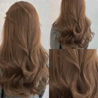 期間限定価格🤎ブリーチなしで大人っぽく明るくするなら🤎【ダブルケアカラー(ブリーチなし)＋コテ巻きスタイリング】