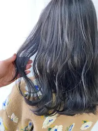 ＊黒染め使わない＊就活ブルーブラックカラー＋2stepミルボントリートメント✨