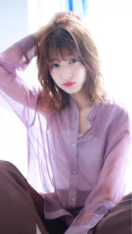 ✨【透明感】✨小顔カット+イルミナカラー+シルクトリートメント