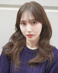 【髪の毛を伸ばしたい方】お顔周りカット＋プレミアムケアカラー＋韓国風巻きセット