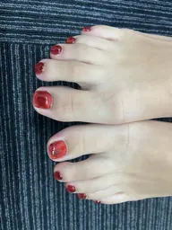 【２級持ちネイリスト】オフ込みフットマグネットワンカラー（2色可能）¥3780