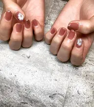 ワンカラーorラメグラ　　　　　　　　　　　　　　　✨花柄手書きアート♪2本アート込み🌸