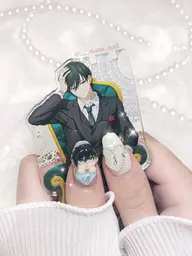 ‪ ‪〖 3Dパーツ2つ込💘〗アート×パーツつけ放題🧸‪推しネイル｜ 持ち込み画像🆗