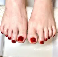 フットワンカラーorラメーグラor ホログラデーション🍀フットバス➕甘皮ケア込み🍀オフ無し