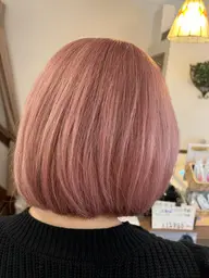 分子再構築ケア式秋冬暖色ブリーチオンカラー&髪質改善トリートメント