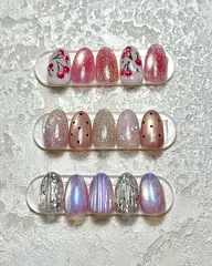【何度でも同価格✨】今月のMonthlyデザイン❣️¥3,300（オフ・ケア込）💅 技術向上キャンペーン中