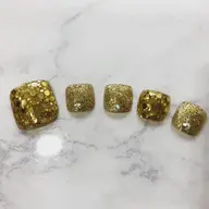 【オフ無し】フット✨キラキラ✨ラメホロ埋め尽くし✨