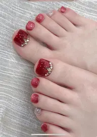 フットマグネット定額デザインネイル、色２つ、まだ親指ストーンも付きます、