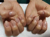 ネイルケア　ジェルクリア仕上げ