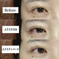 【マツエク&パーマ】フラットラッシュ60本(コーティング込、エクステオフ別途)📸施術前後のお写真OKな方