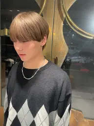 【ミニモメンズ限定🌈】カラー+メンズカット+眉カット!内容盛り沢山なメニューを合わせた透明感抜群カラー🌼#韓国#暖色