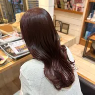 【現金のみ】🩷暖色系ワンカラー+シルクトリートメント+前髪カット🪽💇🏼♀️(トリートメント変更可◎)