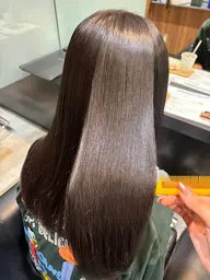 カラー+髪質改善ストレート