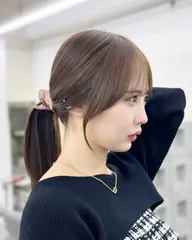 ꫛꫀꪝ✧‧˚プレミアムケアカラー+前髪・顔周り・おくれ毛カット#顔周りカット#フェイスレイヤー#前髪カット