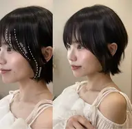 《21.22日限定❣️超音波アイロン付き》✨骨格診断カット+トレンド艶カラー🪽+1stepスチーム促進トリートメント