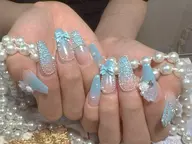 ❤️長さだし-120分つけ放題（パーツ800種）♡持ち込みデザイン★長さはＬサイズまで/XL＋1000変更可