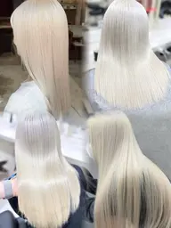 ‎🤍ホワイトカラーにしたい方はこちら‪‎🤍ケアブリーチ2回➕カラー