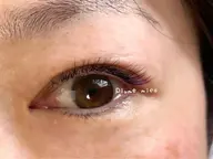 フラットラッシュ120本 ＋ポイントカラーエクステ(1色￥550)