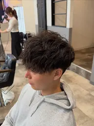 メンズデザインパーマ✖️束感カット✖️眉カット