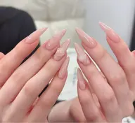 🎀【チップ長さだし】ワンカラ–/ラメグラデ/+2個パーツ
