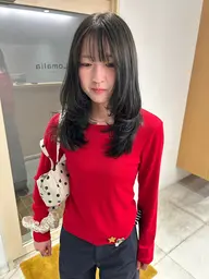 ご新規様限定　ロング料金なし　ワンカラー＋オージュアクイックトリートメント