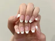 チップ長さだし10本⭐️フレンチ🩷（オフ有メッセージにて送ってください）ベースカラー別途1,100円