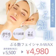 ぷる艶ハニーフェイシャルwax脱毛
