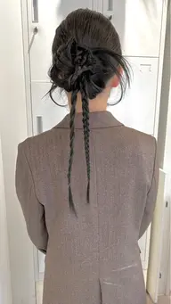 可愛くアレンジヘアセット💐🤍 リボンアレンジもできます🎀✨