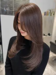 【ブリーチなし透明感✨】極上ワンカラー＋本格4STEPトリートメント🕊️