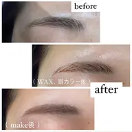 🌸アイブロウＷＡＸ脱毛＋眉毛のカラー🌸