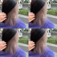 ケアブリーチ＋カラー＋Aujua2stepトリートメント＋超音波アイロン【インナーカラー】【イヤリング】