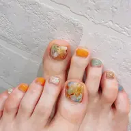 オフ込みフットArt2本コースワンカラー6000円つけ放題9000円