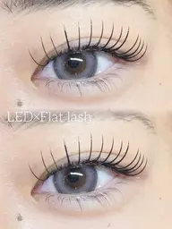 LEDフラットラッシュ120本 通常グルーオフ無料(LEDオフ+500円)