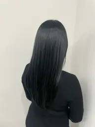 🐦‍⬛黒染カラー+カット(黒染めを使わないブラックカラー)