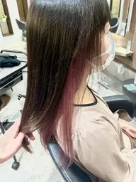 💓イヤリングカラー💓シャンプー込み❣️ワンブリーチ+カラー