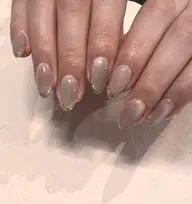 マグネットmagnetネイル 自爪をパックしながらジェルネイルができるベース使用(自爪が育成されて行きます)¥4500