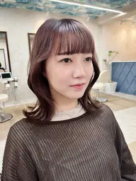 【人気No.1😳❗️】韓国風カット+艶カラー+3stepTR 💕 8800円 (4回目までの方）