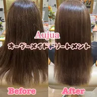 白髪染めリタッチ🐈‍⬛💫／𝐀𝐮𝐣𝐮𝐚トリートメント🍯🫧