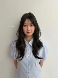 カット/韓国風大きめカールパーマ