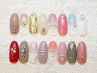 【オフ込】ワンカラー・ラメグラ1本アートコース