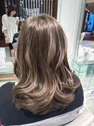 ハイライト白髪ぼかし(フルヘッド)+オンカラー