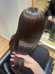 フルカラー、寒色のトーンダウン➕トリートメント