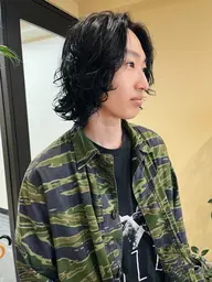 メンズカット+パーマ+リファウルトラファインバブル