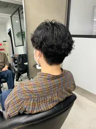 メンズカット+ナチュラルパーマ+1stepトリートメント