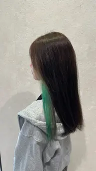 【ミニモ学割】U24『初カラーはインナーカラー♪』ケアブリーチ＋ケアカラー